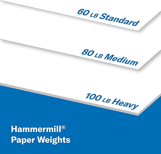 Hammermill Cardstock, Premium Color Copy, 80 lb, 18 x 12-1 Pack (250 Sheets) - 100 Bright, Made in the USA Card Stock, 133200R, White