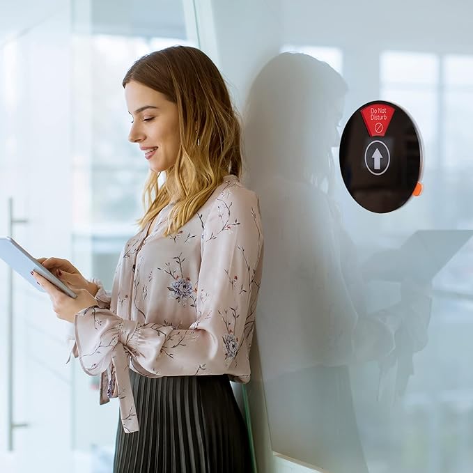 Out Of Office Sign for Door, 5 Options Status Private Sign, In a Meeting, Do Not Disturb, Working Remotely, In Out Sign Available and Away