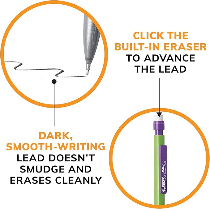 BIC Variety Pack, Assorted Sizes, 0.5mm, 0.7mm, 0.9mm, Refillable Design for Long-Lasting Use (Pack of 3, 180 Count Total)