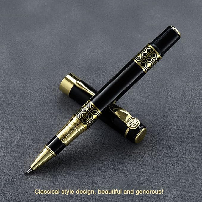 YIVONKA Ballpoint Pen Black Refill,Classical retro style Luxury Pen,Best Ball Pen Gift Set for Men & Women Professional Executive,Office,Nice Pens Classy Gift Box (Black and Red)