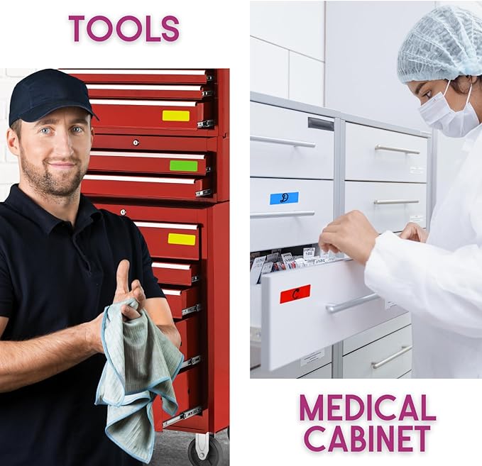 Availey 30 Pieces (3 x 5) - Full Colored Magnetic Dry Erase Labels - Reusable Strips for Classroom Home Office Garage Refrigerator Blank Writable Erasable Cards Name Tags Students Locker Shelf