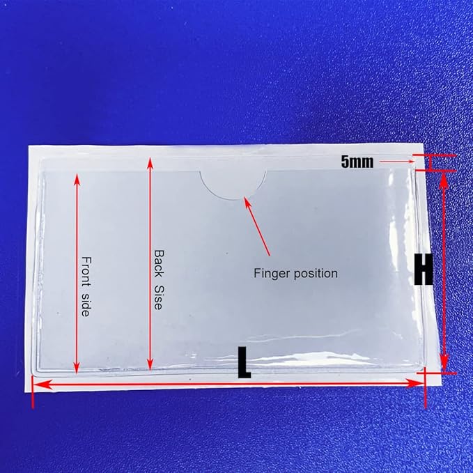 Adhesive Clear Pockets,Self Adhesive Clear Label Pockets Adhesive Card Folder Plastic Pockets Holders Sleeves for Index Cards Planners Cabinet Shelves Photo Cd,10Pieces(160x110mm)