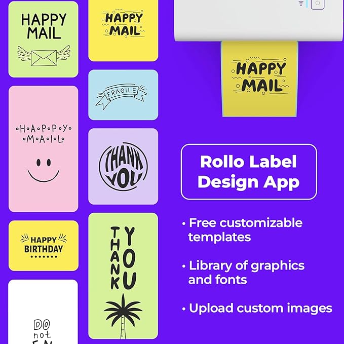 Rollo Wireless Label Printer - Wi-Fi Thermal Printer for Shipping Packages - AirPrint from iPhone, iPad, Mac - 4x6, Supports Windows, Chromebook, Android, Linux
