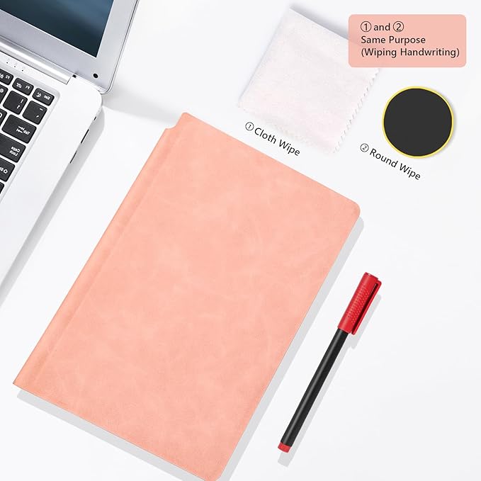 Portable Dry Erase Board,Portable White Board,Small Dry Erase Board,Foldable,Erasable,Repeatable,9.5 * 6.6 inches,for Office,Home,School,Study,Meeting(Pink)