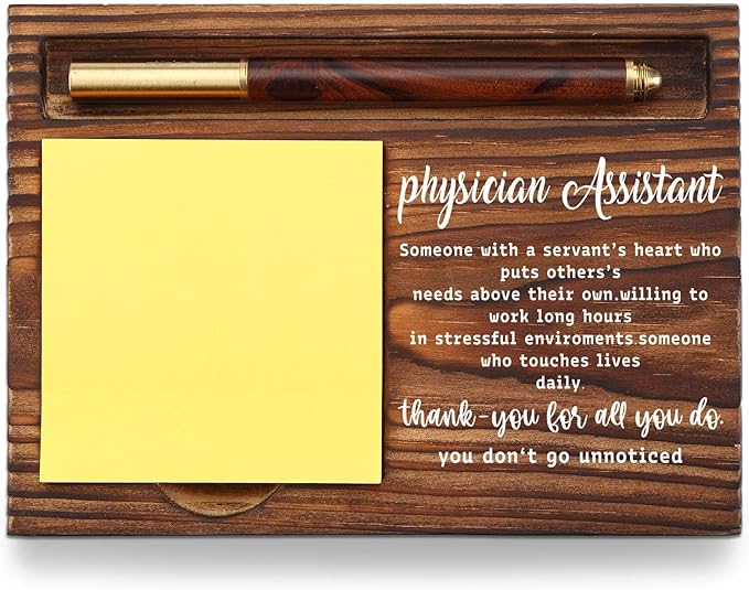 Physician Assistant Sticky Notepad Holder, Thank You Gifts for Physician Assistant, Appreciation Gifts for PA School Nurse Week Gift Sticky Note Pad Holder TZP25
