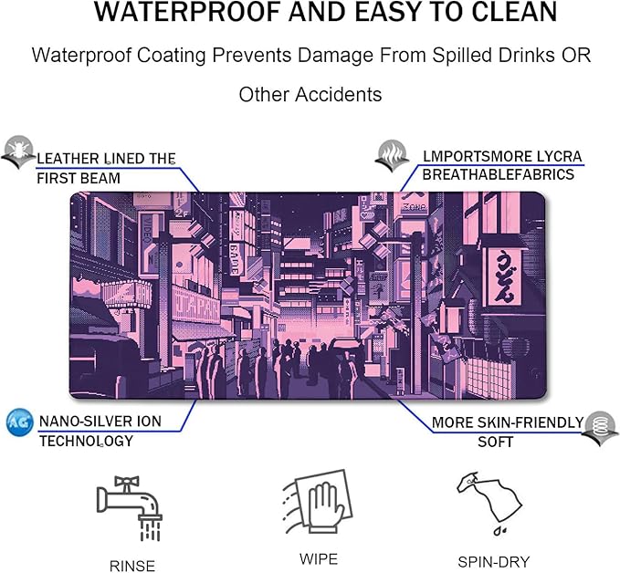 Large Mouse Pad, Desk Mat Large Office Desk Pad, Mouse Pad Gaming, Durable Waterproof Non-Slip Base Long XXL Large Gamer Mouse Pad for Home Office Gaming Work, Kyoto