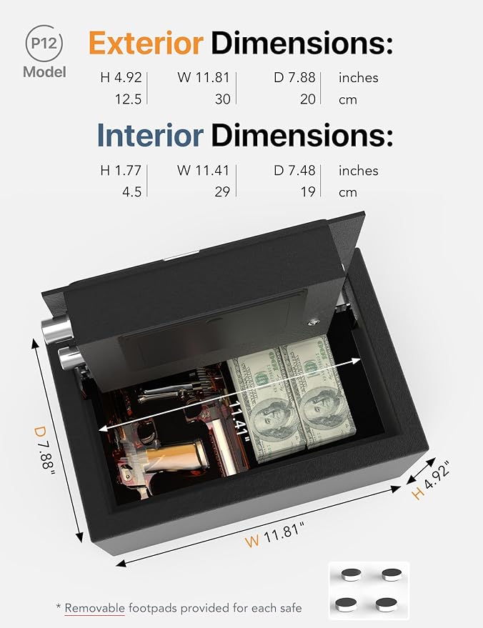FORFEND Smart Home Safe | WiFi Safe Box App Lock/Alarm | Voice Command, Kidnap Alarm, Tamper Detect, Frozen Mode, Sub Account| Digital Safe Anti Theft