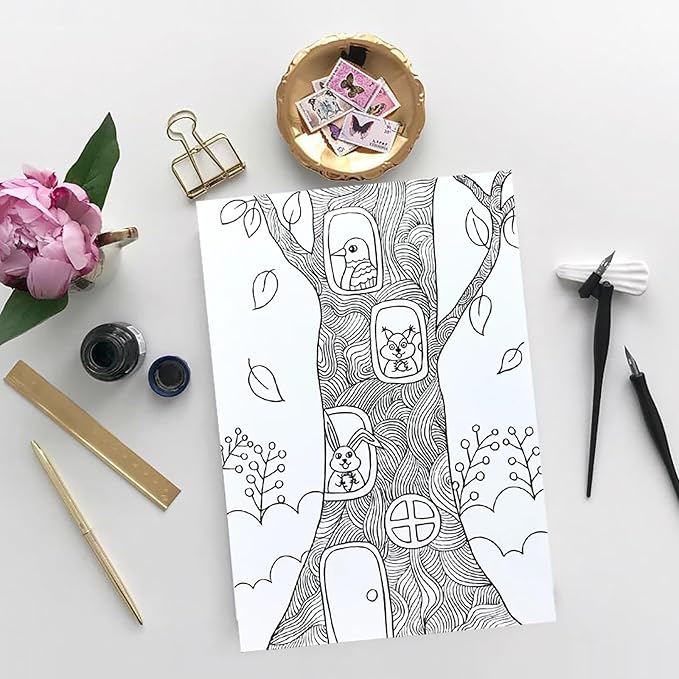 100 Sheets 5 x 7” White Cardstock Thick Paper - Blank Heavy Weight 350gsm Cover Card Stock for Invitations, Stationery Printing, Scrapbooking, Crafts, DIY Cards, Paper Crafting (5x7 Inches)