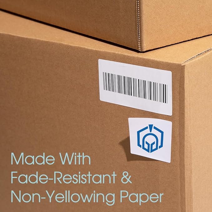 4.25" X 5.5" Matte White Shipping Labels Compatible with Inkjet and Laser Printers - 250 Sheets, 1000 Total Printable Stickers for Mailing, Product Labeling, Organization - Spartan Industrial