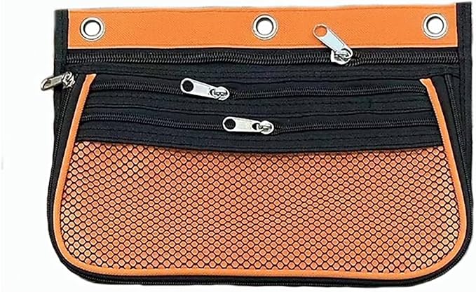Charles Leonard Expandable 3-Pocket Binder Pencil Pouch, Expands to 2.25", 10.25" W x 7.25" H x 2.5" D, Assorted Colors, 24 Per Pack (76365-ST)