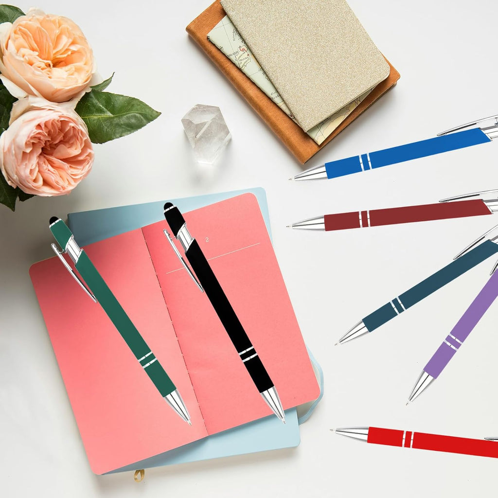 Personalized Pens with Name Logo or Message, Up to 1200 pcs Bulk Custom Metal Ballpoint Pen with Black Ink Customized Gift for Business, Graduation and Promotions (Dark Blue)