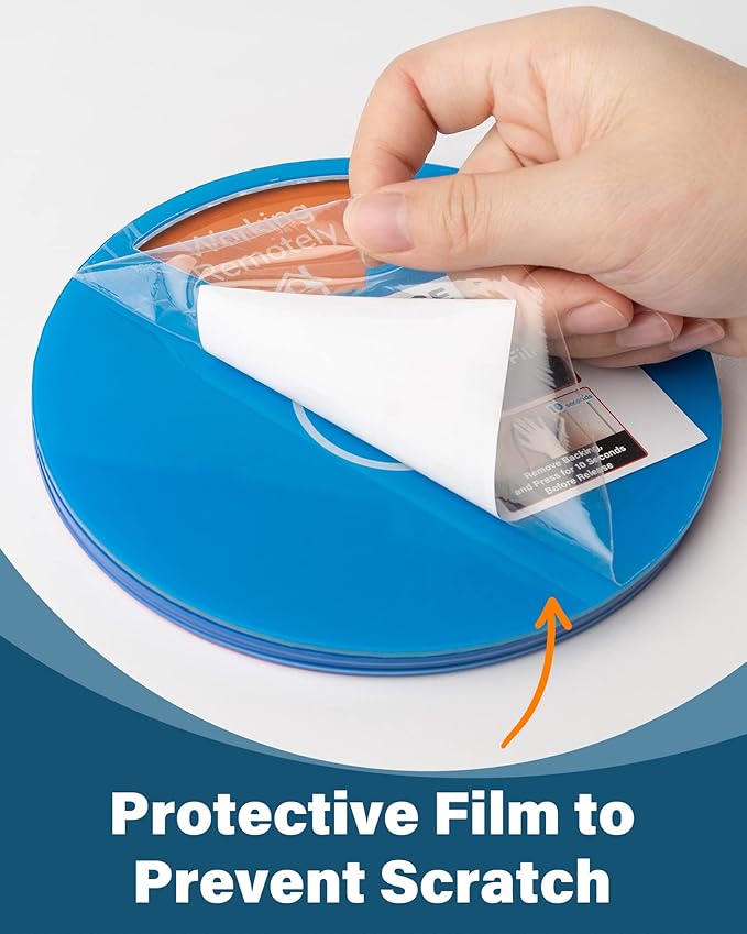 Out Of Office Sign for Door, 6 Options Status Private Sign, In a Meeting, Do Not Disturb, Working Remotely, In Out Sign Available and Away