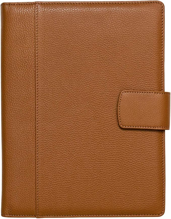Maruse Italian Leather Executive Padfolio, Folder Organizer with Magnetic Closure and Writing Pad, Handmade in Italy, Rope