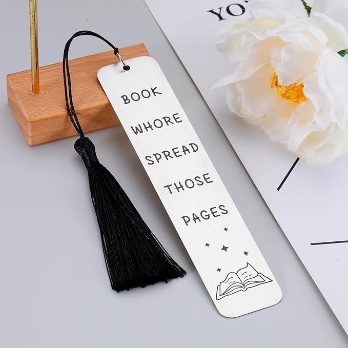 Spicy Bookmarks for Women Book Lovers Bookish Book Marker Gifts with Tassels for Female Friends BFF Her Smutty Book Readers Bookworms Birthday Stocking Stuffers Gifts Reading Present Book Club Gifts