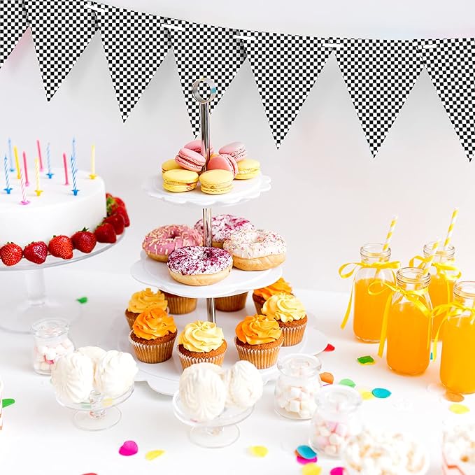 MTLEE Checkered Flag Tape Checkered Duct Race Car Printed 1.88 Inches 100 Yards DIY Crafts Buffalo Tape Single Roll for Scrapbooking DIY Crafts Box Decoration