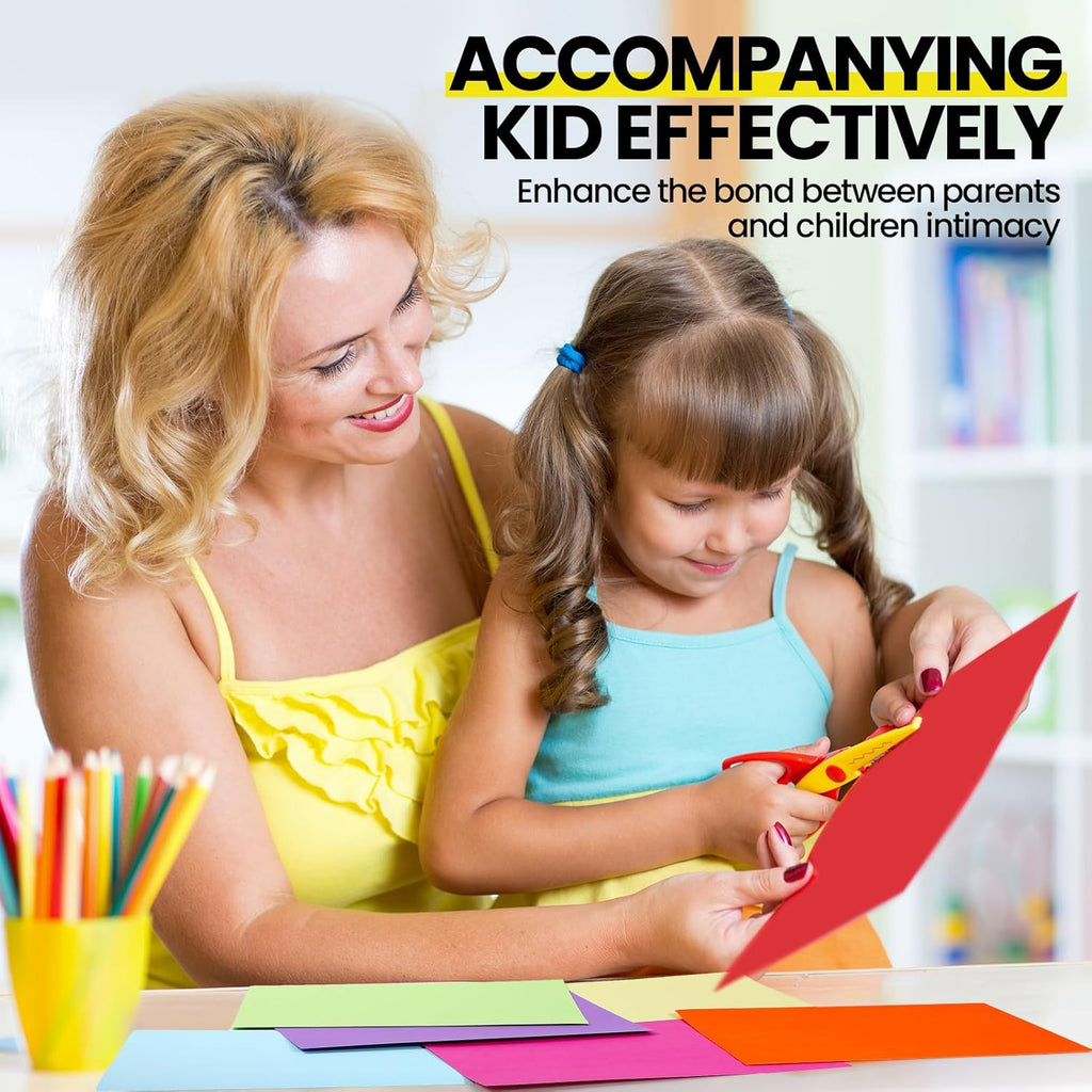 Harloon 500 Sheets Construction Paper Bulk Heavyweight A4 Size Thick Construction Paper Cardstock for DIY Craft Supplies(180 Gsm,Multi Colors)