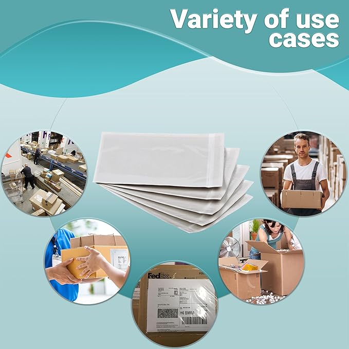 APQ Clear Top Loading Packing List Envelopes, 7 x 10 Inches. 1000 Pack Packing Slip Envelope Pouches. Self-Seal Plastic Shipping Label Pouches. Durable Packing List Mailing Envelopes for Documents