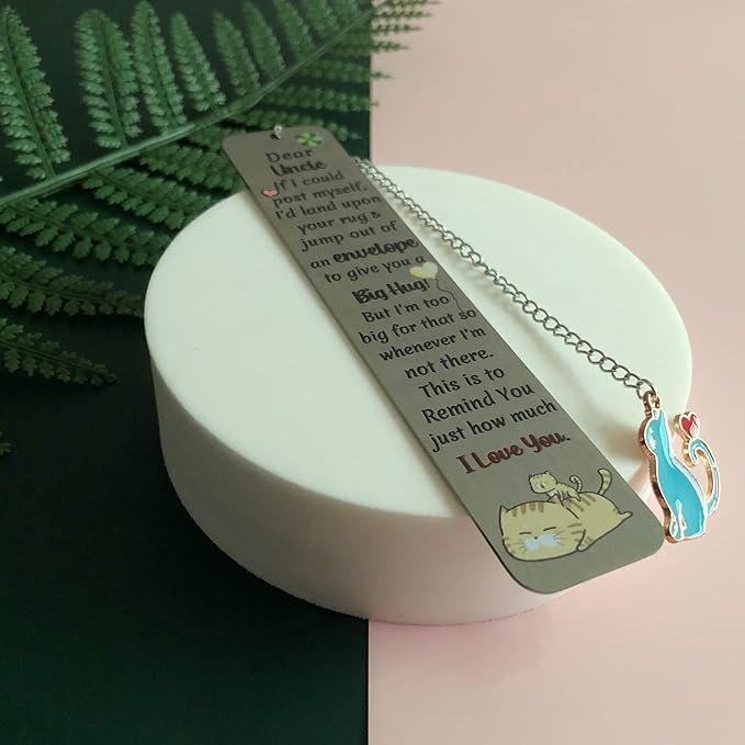 Uncle Bookmarks Christmas Gift Bookmark Birthday Present I Love You Happy Retirement Appreciate Funny Love Quotes Engraved Thanksgiving Keepsakes Best Uncle Ever Fathers Day Gifts from Niece Nephew