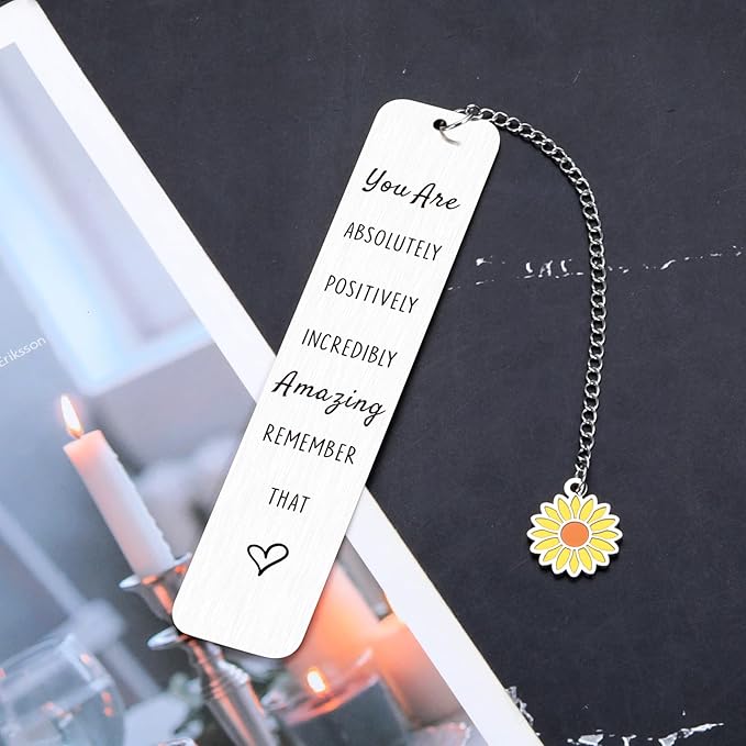 Inspirational Bookmark Gifts for Book Lovers, Gifts for Teen Girls, Stocking Stuffers for Women, Stocking Stuffers for Teens Teen Girls, Birthday Christmas Gifts for Women Friends Coworker Daughter