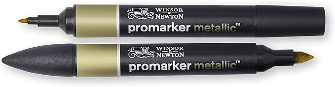Winsor & Newton Promarker Metallic, Set of 2, Gold