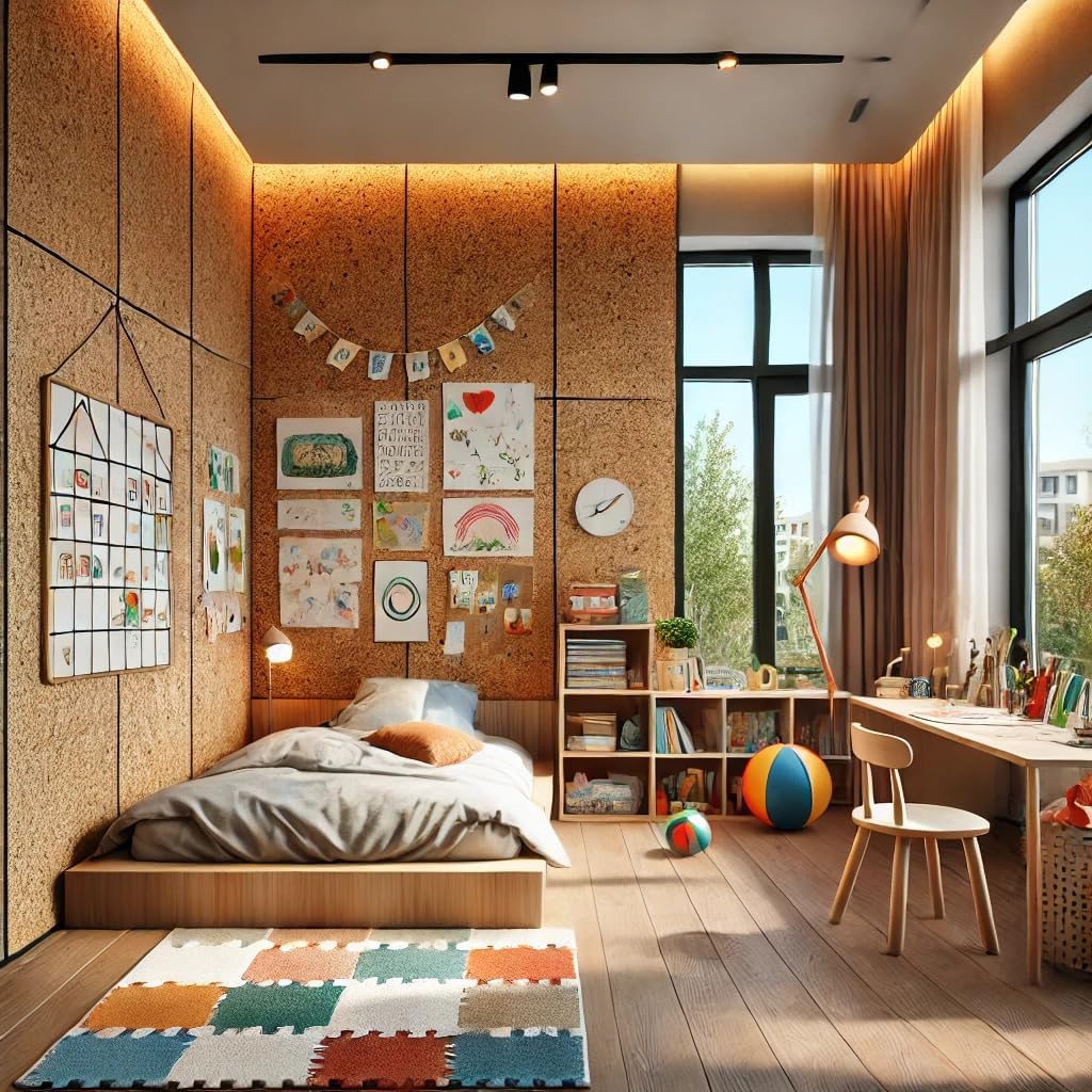 Manton Cork Premium Cork Roll - 4' x 12' x 1/4", 100% Natural Facing Grade Material for Bulletin Boards, Decorative Photo and Message Push Pin Displays - Perfect for Home, School, and Office