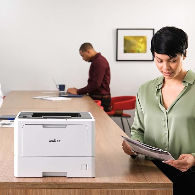 Brother HL-L5210DN Business Monochrome Laser Printer with Duplex Printing, Versatile Paper Handling, Mobile Printing, and Gigabit Ethernet Networking, Works with Alexa