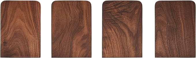 Pandapark Wood Bookends,Non-Skid Bookend for Shelves,Heavy Duty Bookends,Book Stand for Books/CDs,1 Pair