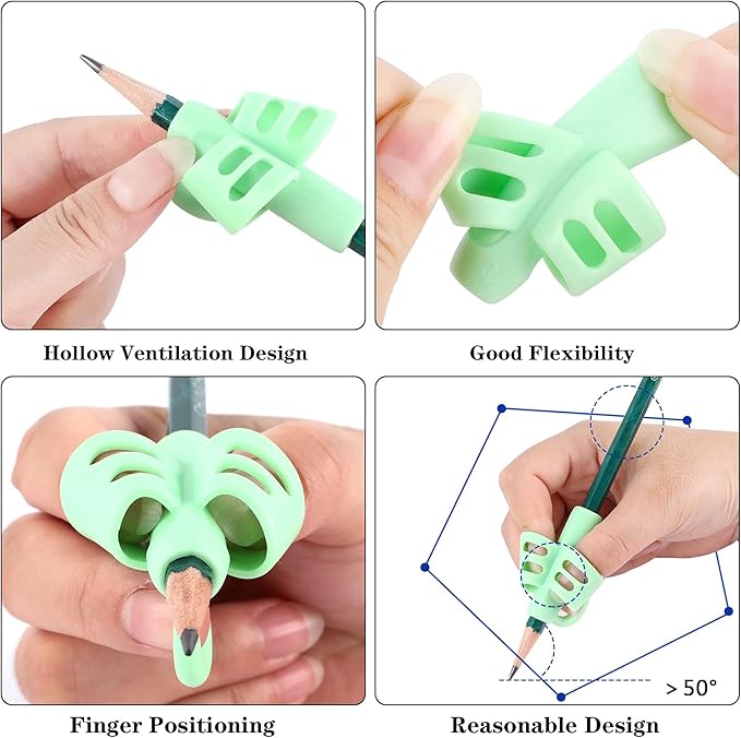 SANNIX 16 PCS Pencil Finger Grips for Kids Handwriting Grip Posture Correction Training Pen Writing Aid Tool for Kids Toddler Preschool Children Adults Students Special Needs