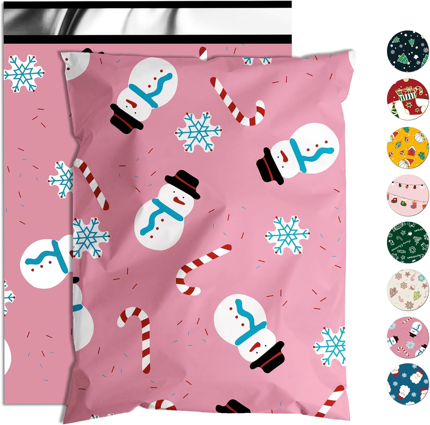 Christmas Poly Mailer 10x13 Inch 25 Pcs, Waterproof Shipping Bags for Clothing, Tear-Resistant Mailier Bags, Strong Mailing Bags with Self-Seal - Snowmen Printed