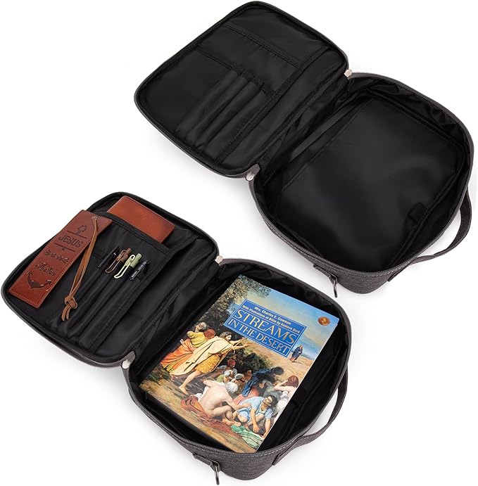 Montana West Bible Covers for Women Men with Leather Bookmark Carrying Book Case Church Bag Bible Protective with Zippered Pocket