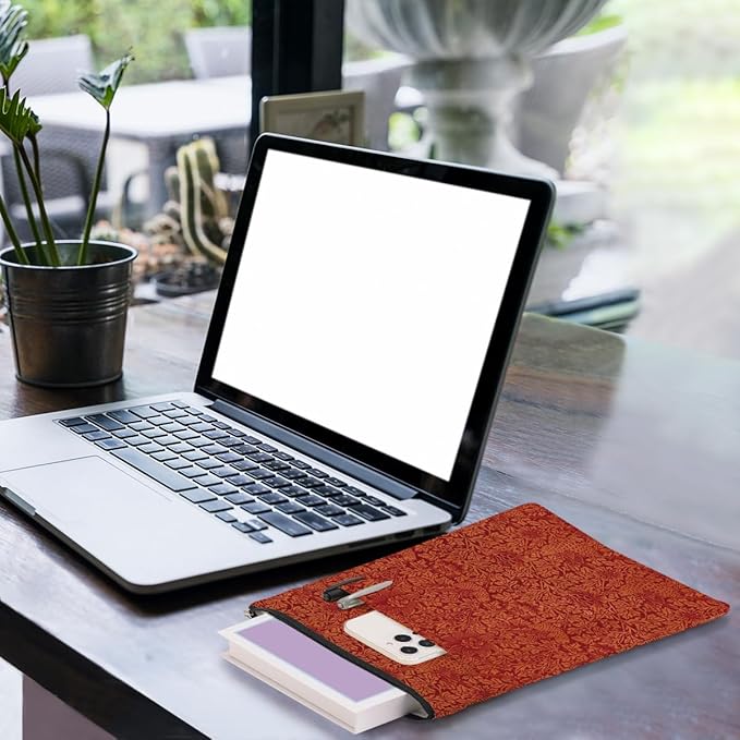 Vintage Flower Bird Book Sleeve Book Lovers Gifts Autumn Style Waterproof Book Cover Book Accessories Book Covers for Paperbacks Book Pouch Book Protector with Front Pocket for Women Girls Book Lover