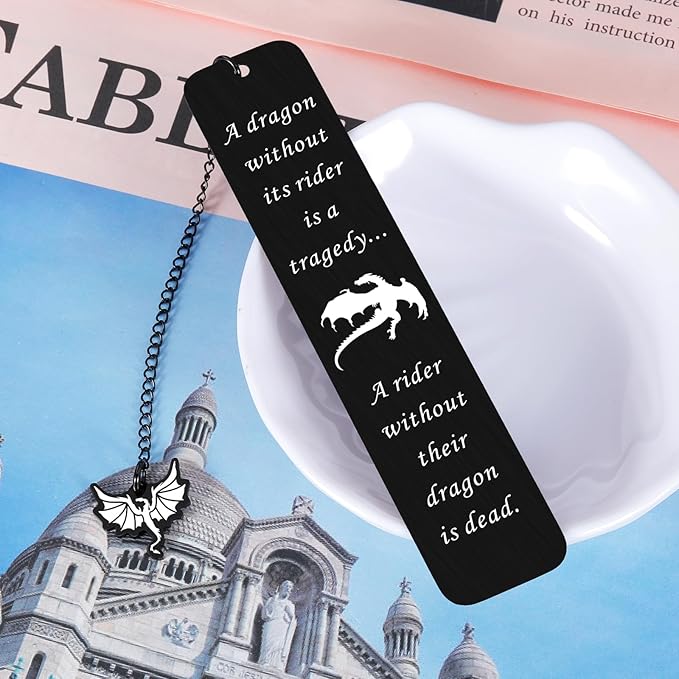 Dragon Merch for Women Men Dragon Bookmark for Him Her Fantasy Bookmark for Teen Girls Cool Book Marker Gift for Book Lover Book Fans Book Accessories Birthday Gift for Book Nerd Novel Gift