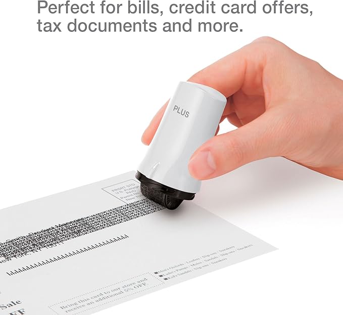 Identity Theft Prevention Security Stamp Wide Roller Security Stamp Kits (White)