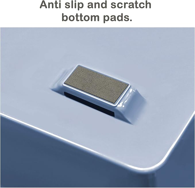 Acrimet 4 Tier Side Load Letter Tray Facility, Desktop File Organizer, A4 Letter Size Paper Organizer, Minimalist Storage Solution Paper Tray for Office, Home, Classroom (Plastic, Solid Blue Color)