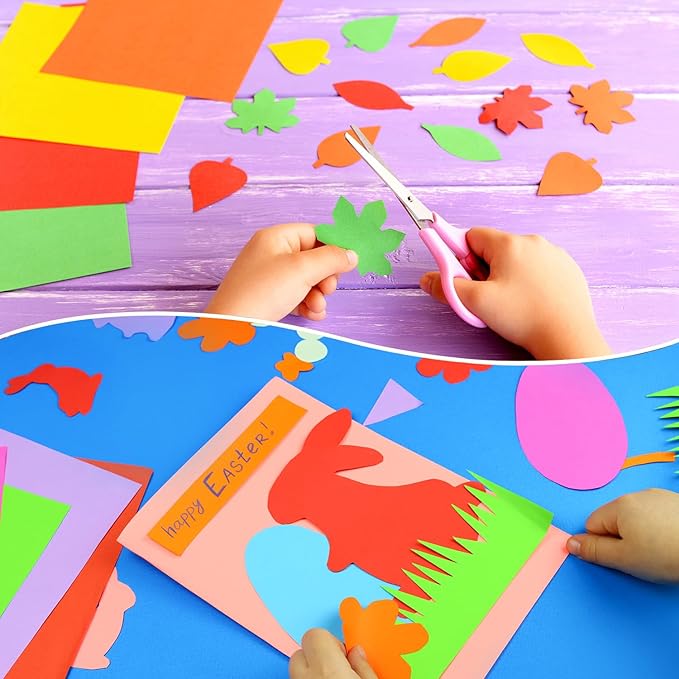 100 Sheets Colored Cardstock 8.5 x 11 Paper Pack,20 Assorted Colors, Double Sided Printed Cardstock Paper, for DIY Arts,Card Making, Scrapbooking,School Decor Supplies -65 lb