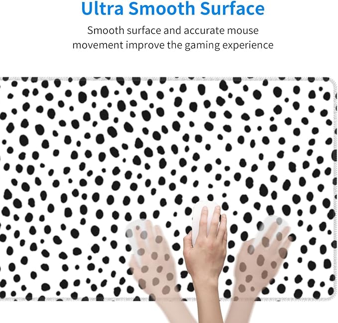 Extended Gaming Mouse Pad, Large Gaming Mouse Waterproof with Stitched Edges, Non-Slip Desktop Pad for Home and Office, Level Up Your 31.5x11.8 Inch… (Speckle Pattern)