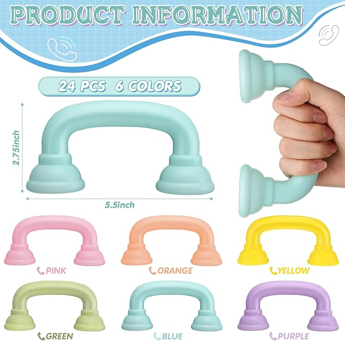 Shappy Bulk Whisper Reading Phones 24 Pcs Whisper Auditory Feedback Phone Classroom Manipulative Hear Myself Sound Speech Therapy Tool for Kids Accelerate Reading Fluency Pronunciation (Pastel Color)