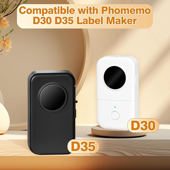 Phomemo D30 Continuous White Label Paper • 0.59"x23.62" • (15mm X 6m) • Black on White • Compatible for D30 Label Maker • Thermal Printing Inkless & Clean • Labeling for Home Organization & Office