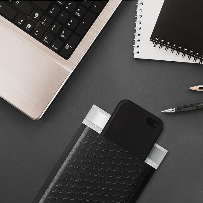 Fuxury 4x8 Bubble Mailer 260 Pack Black Padded Envelopes for Mailing, Small Bubble Mailers Usable Size 4x7" Bubble Envelopes Self-SealPadded Mailers for Small Business Shipping Bulk#000