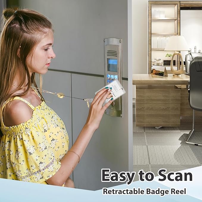 Lanyards for Id Badges Stainless Steel Badge Lanyards with 2 Pcs Waterproof Id Badge Holder Retractable Id Badge Lanyards Teacher Lanyard for Cruise Ship Key Cards Id Badges (Gold)