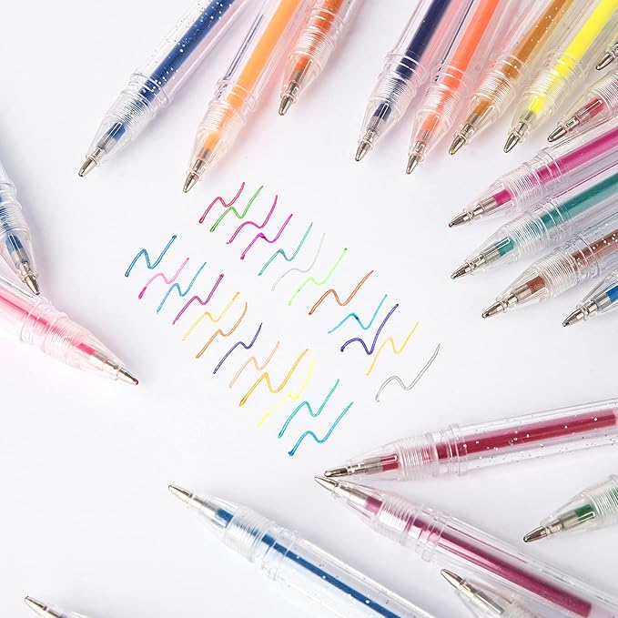 24 Pack Mini Glitter Gel Pen,Tiny Pens for School,Office and Home… (1)