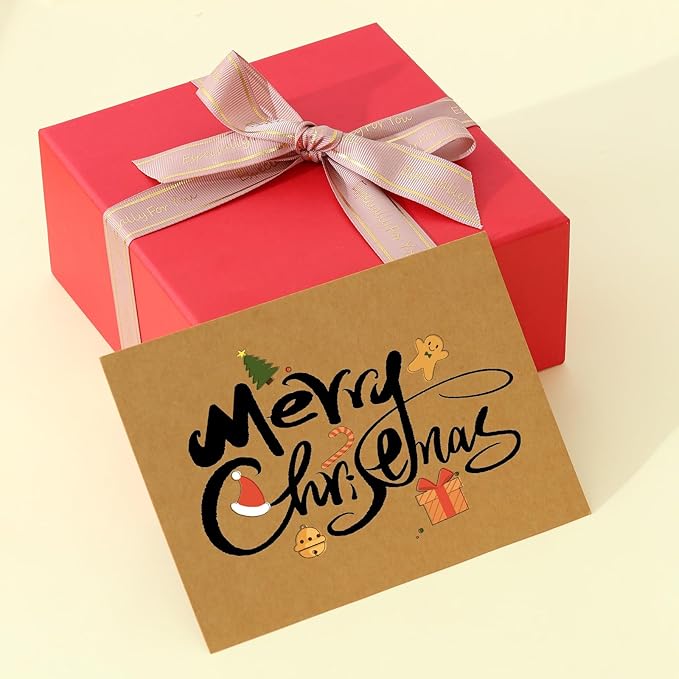 50 Pack 5x7 Kraft Cardstock Paper, Thick Index Card for Printer, 92lb/250GSM Heavyweight Blank Card, Postcards, Wedding Invitation, DIY Crafting, Greeting Card Making