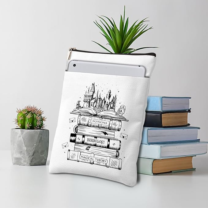 Magic Stuff Magic Book Sleeve Book Cover Book Lovers Gifts Book Club Gifts Wizard Book Protector Book Gifts for Readers Women Magic Movie Fans Bibliophile Bestie Friend Graduation Birthday Gifts