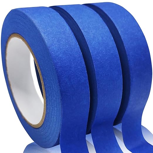 Painters Tape, Blue Tape, Masking Master Tape, Paint Tape for Multi-Purpose, Painting, Painter's, DIY Arts & Crafts (0.94in, 60.1yd x 3Rolls =180.3yd) Decoration Labeling No Residue, Easy Removal