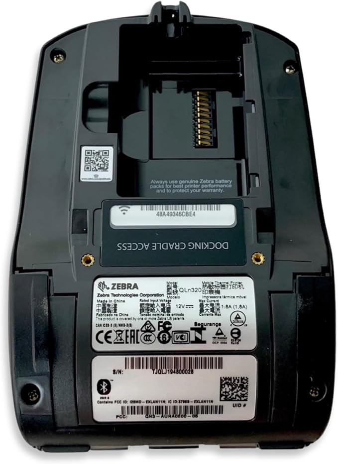Zebra QLn320 Mobile Barcode Label Printer | Wireless Bluetooth and WiFi | 3 Inch, Direct Thermal, Belt Clip, Charger (Renewed)