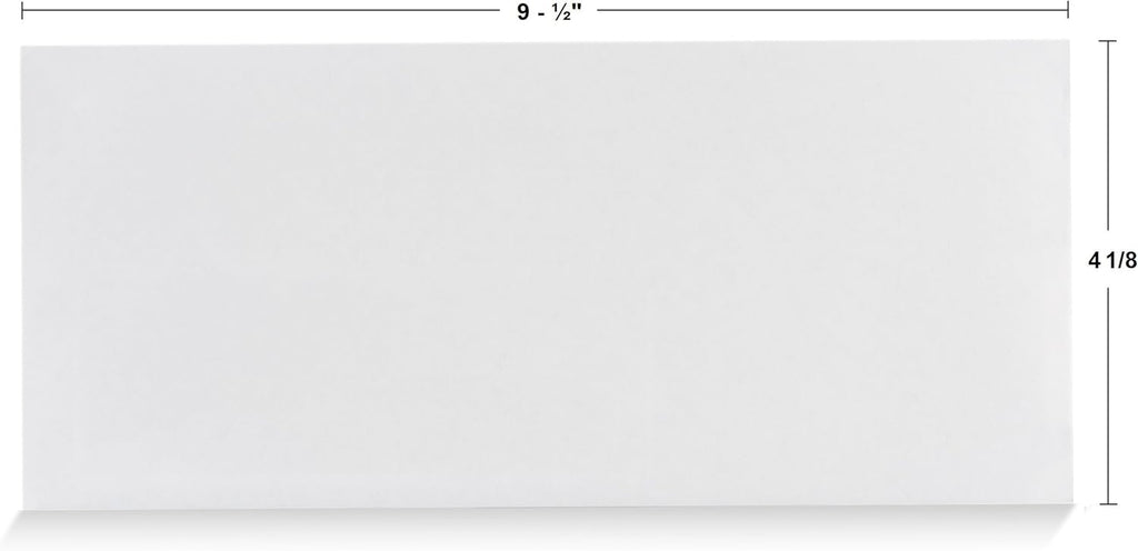 Aimoh #10 Security Self Seal Envelopes – 100 Qty |No Window, EnveGuard, 4⅛ x 9½", White, 24 LB, 100 Count (34100)