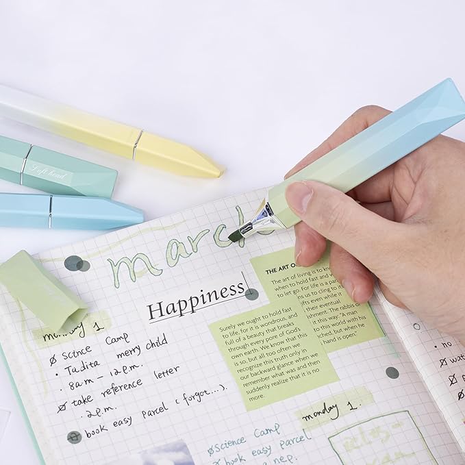 COLNK Pastel Highlighter Pen Set, 12 Counts of Highlighter Color Pens, Chisel Tip,Aesthetic highlighters Assorted Colors for Color Coding,Planner Journaling,No Bleed