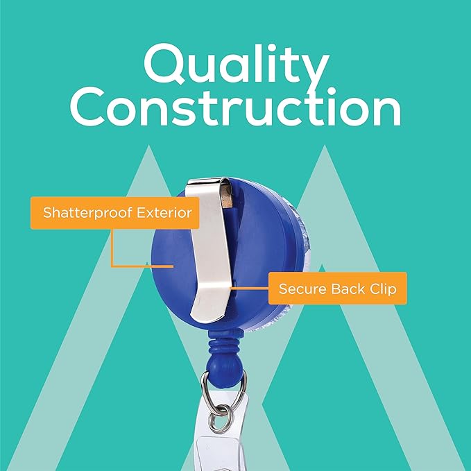 Will Well Badge Holders with Belt Clips for Securing onto Pockets and Purse Straps, with Retractable 27.5" UHMWPE Fiber Pull Cords, Strong Build with Fun Designs - 2-Pack, Leaf Print