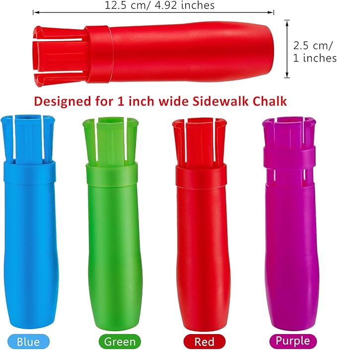 Sidewalk Chalk Holders Railroad Chalk Holder Jumbo Plastic Adjustable Clip for Kids Teachers Students Office or Classroom(15 Pieces)