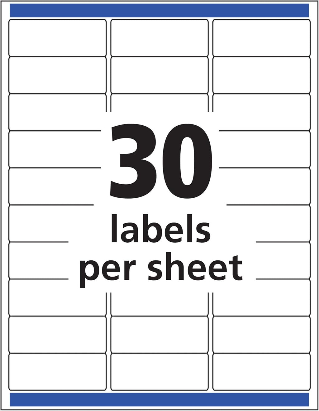 Avery Printable Address Labels with Sure Feed, 1" x 2-5/8", Matte Clear, 750 Blank Mailing Labels (08660)